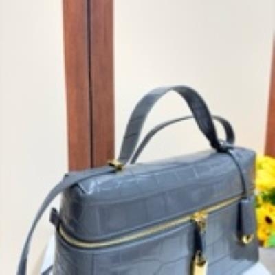 wholesale quality loro piana extra bag l27 alligator crystal grey golden hardware
